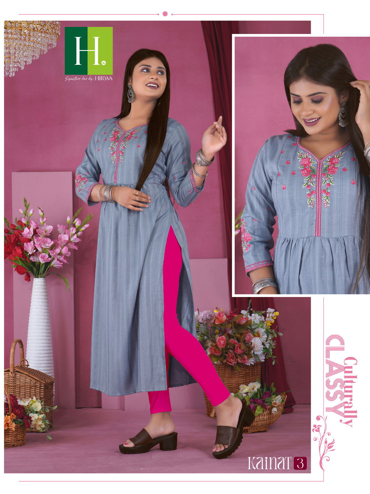 Hirwa Kainat Casual Naira Cut Designer Kurtis Catalog